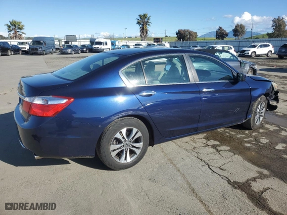 2013 Honda Accord Sdn LX with VIN 1HGCR2F32DA120335, listed as a Copart auction lot 49082875 with 143,313 mi miles and Salvage Title. Bid and sale history available at carsss.com. Image 3.