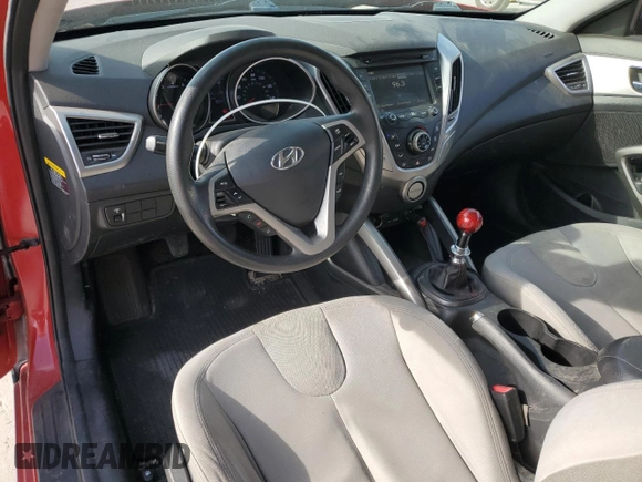 2012 Hyundai Veloster w/Gray Int with VIN KMHTC6ADXCU066489, listed as a Copart auction lot 60538585 with 161,917 mi miles and Salvage title. Bid and sale history available at DreamBid. Image 8.