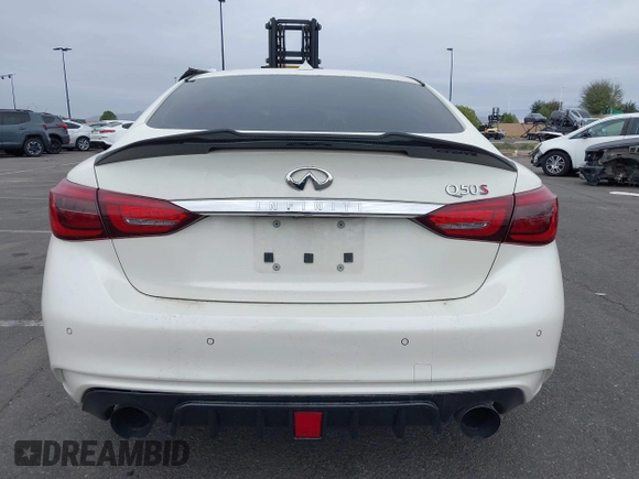 2019 Infiniti Q50 RED SPORT 400 with VIN JN1FV7APXKM761052, listed as a IAAI auction lot 41290479 with 81,930 mi miles. Bid and sale history available at carsss.com. Image 17.