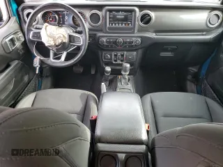 2020 Jeep Wrangler Unlimited Sahara with VIN 1C4HJXEN5LW107415, listed as a Copart auction lot 76152244 with 117,840 mi miles and Salvage title. Bid and sale history available at DreamBid. Image 8.