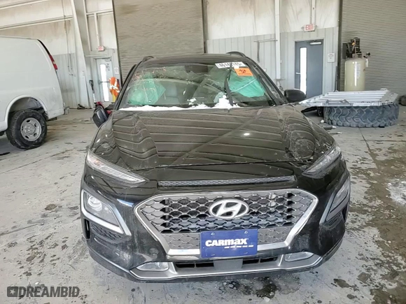 2019 Hyundai Kona Ultimate with VIN KM8K53A59KU379805, listed as a Copart auction lot 46149145 with 0 mi miles and Salvage Title. Bid and sale history available at carsss.com. Image 12.
