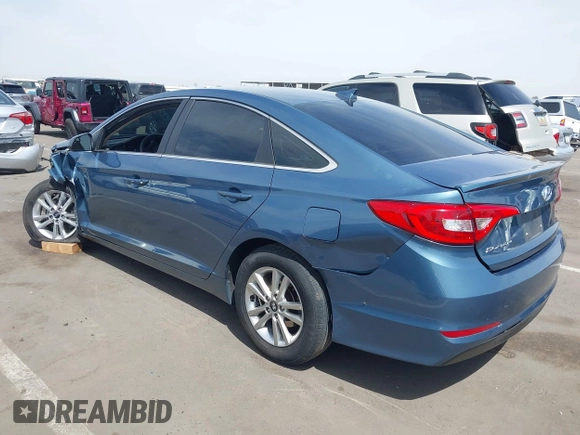 2017 Hyundai Sonata SE with VIN 5NPE24AF2HH562152, listed as a IAAI auction lot 41883250 with 178,328 mi miles. Bid and sale history available at carsss.com. Image 3.