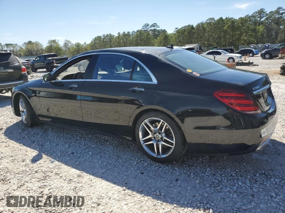 2018 Mercedes-Benz S 560 with VIN WDDUG8DB3JA398510, listed as a Copart auction lot 49276415 with 87,687 mi miles and Salvage Title. Bid and sale history available at carsss.com. Image 2.