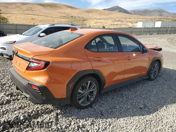 2023 Subaru WRX with VIN JF1VBAA61P9817482, listed as a Copart auction lot 74852794 with 6,127 mi miles and Salvage title. Bid and sale history available at DreamBid. Image 3.