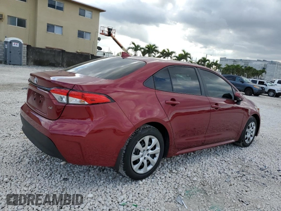 2024 Toyota Corolla LE with VIN 5YFB4MDE6RP221132, listed as a Copart auction lot 42745195 with 10,613 mi miles and Salvage Title. Bid and sale history available at carsss.com. Image 3.