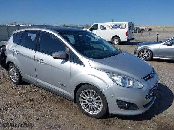2013 Ford C-Max Energi SEL with VIN 1FADP5CU1DL521392, listed as a IAAI auction lot 41976775 with 121,715 mi miles. Bid and sale history available at carsss.com. Image 1.
