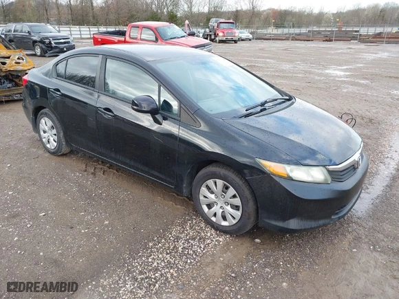 2012 Honda Civic Sdn LX with VIN 2HGFB2F52CH332302, listed as a IAAI auction lot 41836995 with 217,877 mi miles. Bid and sale history available at carsss.com. Image 1.