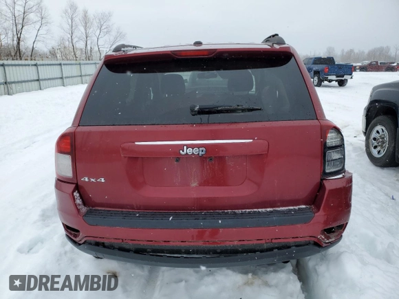 2017 Jeep Compass 75th Anniversary Edition with VIN 1C4NJDBB7HD104465, listed as a Copart auction lot 47433735 with 97,375 mi miles and Salvage Title. Bid and sale history available at carsss.com. Image 6.