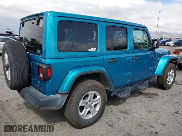 2019 Jeep Wrangler Unlimited Sport S with VIN 1C4HJXDG0KW602803, listed as a Copart auction lot 55640145 with 64,906 mi miles and Salvage title. Bid and sale history available at DreamBid. Image 3.
