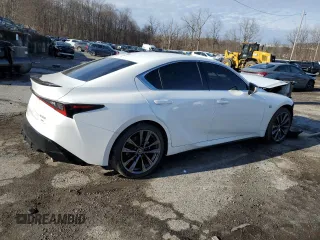 2023 Lexus IS with VIN JTHGZ1E20P5029384, listed as a Copart auction lot 85052594 with 0 mi miles and Salvage Title. Bid and sale history available at carsss.com. Image 3.