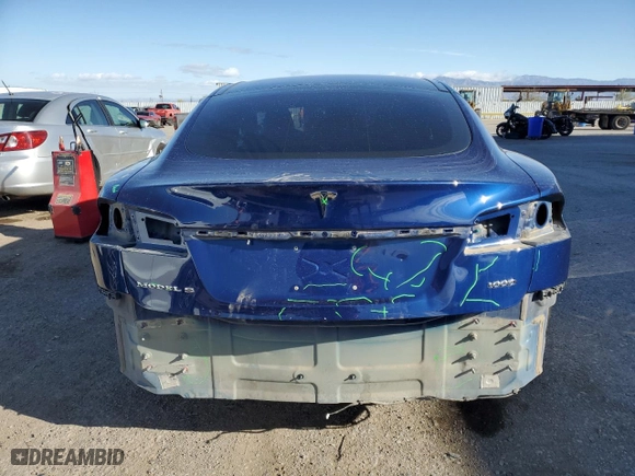 2017 Tesla Model S 100D with VIN 5YJSA1E25HF191059, listed as a Copart auction lot 49171575 with 174,766 mi miles and Salvage Title. Bid and sale history available at carsss.com. Image 6.