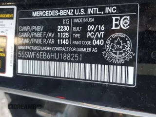2017 Mercedes-Benz C 43 AMG with VIN 55SWF6EB6HU188251, listed as a Copart auction lot 47346215 with 102,565 mi miles and Salvage Title. Bid and sale history available at DreamBid. Image 12.