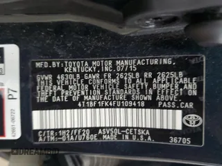 2015 Toyota Camry XLE z VIN 4T1BF1FK4FU109418, wystawiony jako Copart lot #59730705 z przebiegiem 120 748 mil mil oraz Szkoda całkowita • Salvage title. Historia ofert i sprzedaży dostępna na DreamBid. Obrazek 12.