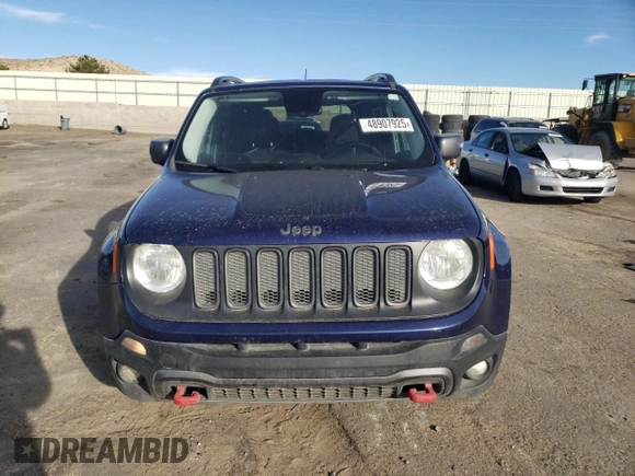 2016 Jeep Renegade Trailhawk with VIN ZACCJBCT3GPD31008, listed as a Copart auction lot 48907925 with 95,155 mi miles and Salvage title. Bid and sale history available at DreamBid. Image 5.