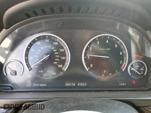 2016 BMW 5 Series 535i with VIN WBA5B1C53GG132889, listed as a Copart auction lot 49986265 with 204,118 mi miles and Salvage Title. Bid and sale history available at DreamBid. Image 9.