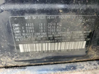 2012 Subaru Legacy 2.5i with VIN 4S3BMBA63C3029491, listed as a Copart auction lot 42426715 with 141,088 mi miles and Salvage Title. Bid and sale history available at carsss.com. Image 12.