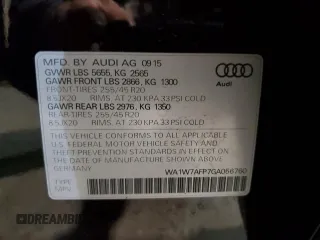 2016 Audi Q5 Prestige with VIN WA1W7AFP7GA056760, listed as a Copart auction lot 87717165 with 94,047 mi miles and Salvage Title. Bid and sale history available at carsss.com. Image 13.