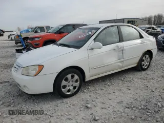 2006 Kia Spectra EX with VIN KNAFE121265208526, listed as a Copart auction lot 80300604 with 101,780 mi miles and Salvage Title. Bid and sale history available at carsss.com. Image 1.