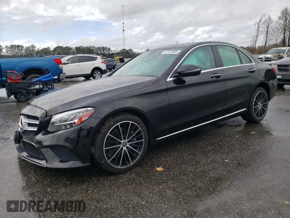 2020 Mercedes-Benz C with VIN WDDWF8DB2LR527871, listed as a Copart auction lot 47757005 with 71,253 mi miles and Salvage Title. Bid and sale history available at carsss.com. Image 1.