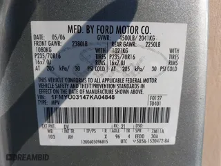 2007 Ford Escape XLT with VIN 1FMYU03147KA04848, listed as a IAAI auction lot 41699837 with 170,356 mi miles. Bid and sale history available at carsss.com. Image 9.