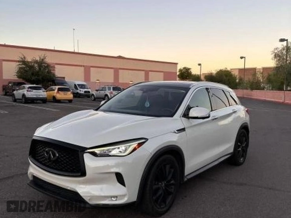 2019 Infiniti QX50 Pure with VIN 3PCAJ5M32KF106005, listed as a Copart auction lot 41895185 with 57,500 mi miles and Salvage title. Bid and sale history available at DreamBid. Image 2.