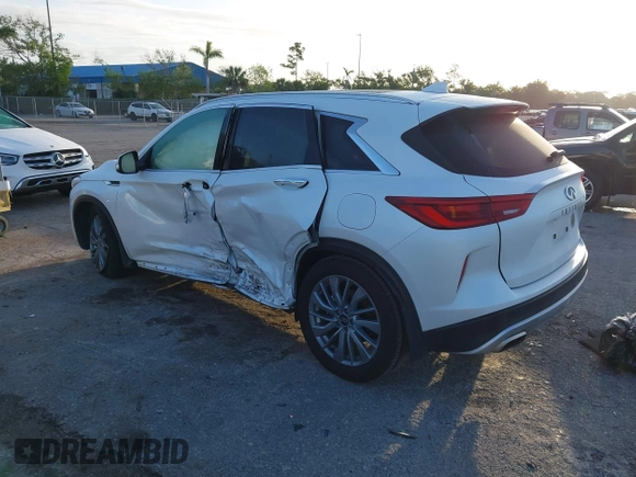 2024 Infiniti QX50 Luxe с VIN 3PCAJ5BA1RF108713, выставлен на аукционе IAAI как лот 42004002 с пробегом 14 752 миль миль и . История ставок и продаж доступна на DreamBid. Изображение 3.