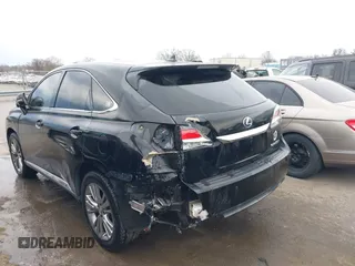 2013 Lexus RX with VIN JTJZB1BA3D2007447, listed as a IAAI auction lot 41690121 with 157,738 mi miles. Bid and sale history available at carsss.com. Image 3.