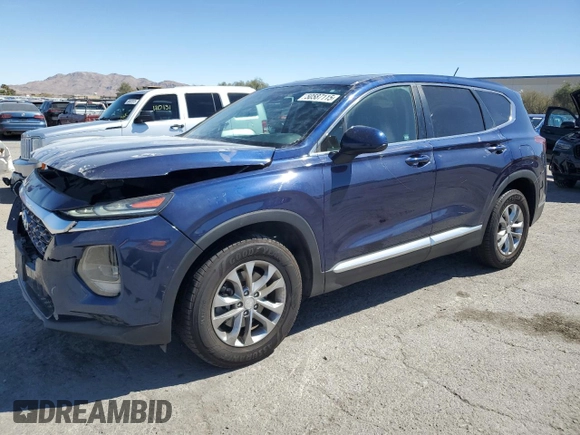 2019 Hyundai Santa Fe SE with VIN 5NMS23AD4KH080248, listed as a Copart auction lot 50587115 with 62,265 mi miles and Salvage Title. Bid and sale history available at carsss.com. Image 1.