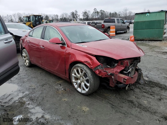 2013 Buick Regal GS with VIN 2G4GV5GV7D9223383, listed as a Copart auction lot 42602045 with NaN miles and Salvage Title. Bid and sale history available at carsss.com. Image 4.