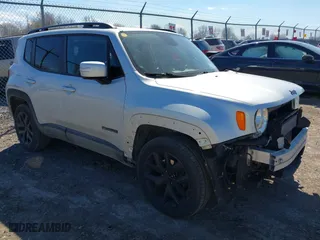 2017 Jeep Renegade Altitude with VIN ZACCJBBB7HPG05515, listed as a IAAI auction lot 42080236 with 109,462 mi miles. Bid and sale history available at carsss.com. Image 1.