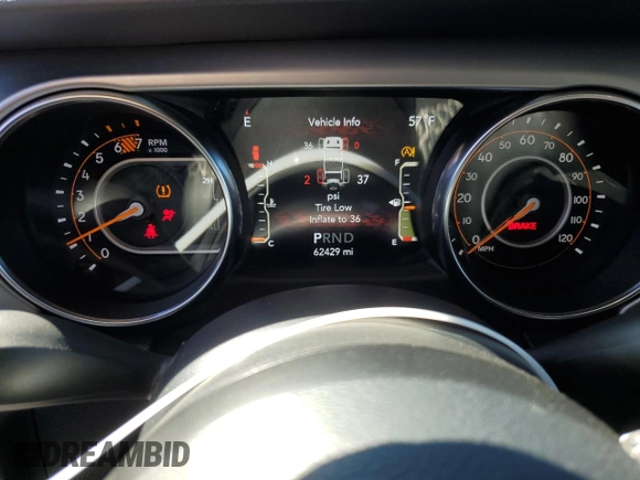 2021 Jeep Wrangler 80th Anniversary with VIN 1C4GJXAN5MW595297, listed as a Copart auction lot 51037215 with 62,429 mi miles and Salvage Title. Bid and sale history available at DreamBid. Image 9.