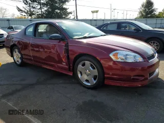2007 Chevrolet Monte Carlo SS with VIN 2G1WL15C379186636, listed as a Copart auction lot 77616774 with 87,831 mi miles and Salvage Title. Bid and sale history available at carsss.com. Image 4.