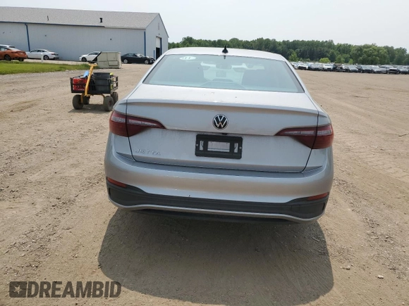 2024 Volkswagen Jetta S with VIN 3VW5M7BU9RM098603, listed as a Copart auction lot 59370965 with 2,873 mi miles and Salvage title. Bid and sale history available at DreamBid. Image 6.