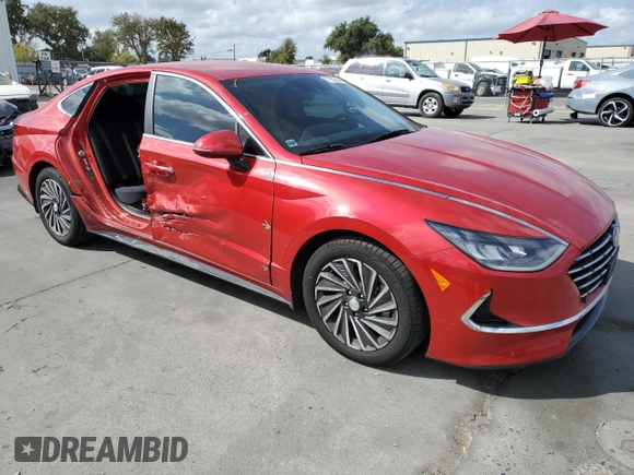 2020 Hyundai Sonata Hybrid Ultimate with VIN KMHL34JJ6LA009976, listed as a Copart auction lot 71633664 with 56,756 mi miles and Salvage Title. Bid and sale history available at carsss.com. Image 4.