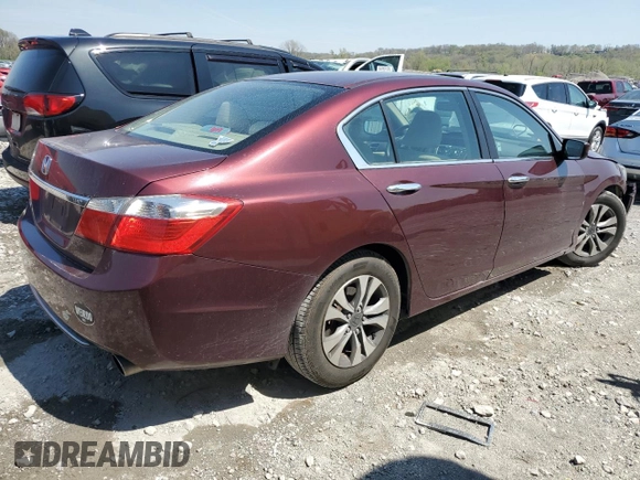 2013 Honda Accord LX z VIN 1HGCR2F35DA120944, wystawiony jako Copart lot #52735355 z przebiegiem 175 040 mil mil oraz Szkoda całkowita • Salvage title. Historia ofert i sprzedaży dostępna na DreamBid. Obrazek 3.