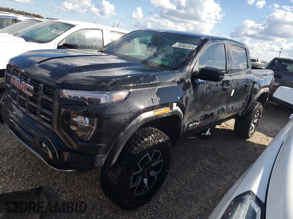 2024 GMC Canyon 4WD AT4X with VIN 1GTP6EEK2R1145665, listed as a Copart auction lot 75542324 with 2,353 mi miles and Non Repairable. Bid and sale history available at carsss.com. Image 1.
