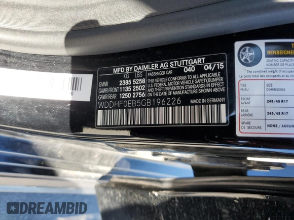 2016 Mercedes-Benz E-Class E 250 BlueTEC Luxury with VIN WDDHF0EB5GB196226, listed as a Copart auction lot 41268224 with 103,320 mi miles. Bid and sale history available at carsss.com. Image 15.