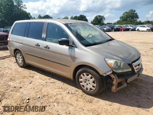 2007 Honda Odyssey LX with VIN 5FNRL38287B080407, listed as a Copart auction lot 57436115 with 238,333 mi miles and Salvage title. Bid and sale history available at DreamBid. Image 4.