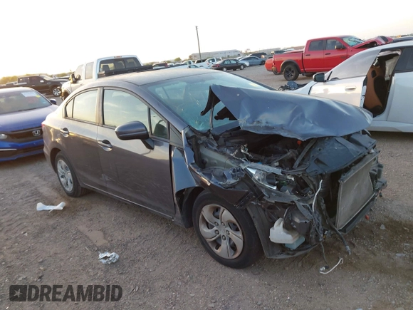 2015 Honda Civic Sedan LX with VIN 19XFB2F58FE002663, listed as a IAAI auction lot 41795876 with 103,662 mi miles. Bid and sale history available at carsss.com. Image 14.