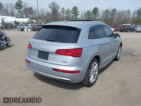 2018 Audi Q5 Premium Plus with VIN WA1BNAFYXJ2235843, listed as a IAAI auction lot 41790130 with 129,282 mi miles. Bid and sale history available at carsss.com. Image 4.