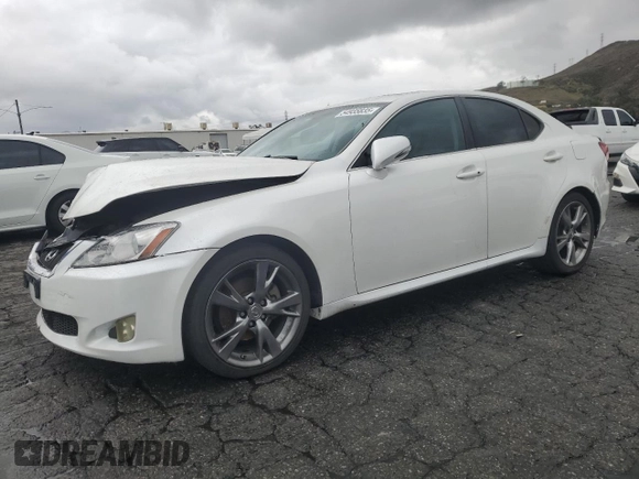 2010 Lexus IS 250 with VIN JTHBF5C26A5107557, listed as a Copart auction lot 54935835 with 133,132 mi miles and Salvage title. Bid and sale history available at DreamBid. Image 1.