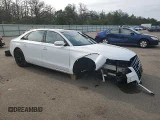 2013 Audi A8 3.0L with VIN WAURGAFD2DN019125, listed as a Copart auction lot 60959515 with 76,585 mi miles and Salvage title. Bid and sale history available at DreamBid. Image 4.