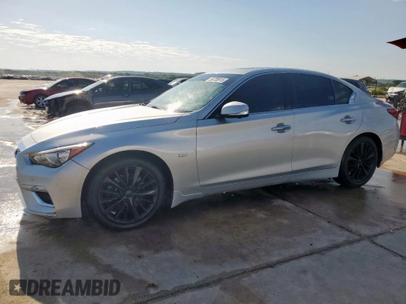 2018 Infiniti Q50 Sport z VIN JN1EV7AP3JM350036, wystawiony jako Copart lot #56720915 z przebiegiem 75 298 mil mil oraz Szkoda całkowita • Salvage title. Historia ofert i sprzedaży dostępna na DreamBid. Obrazek 1.