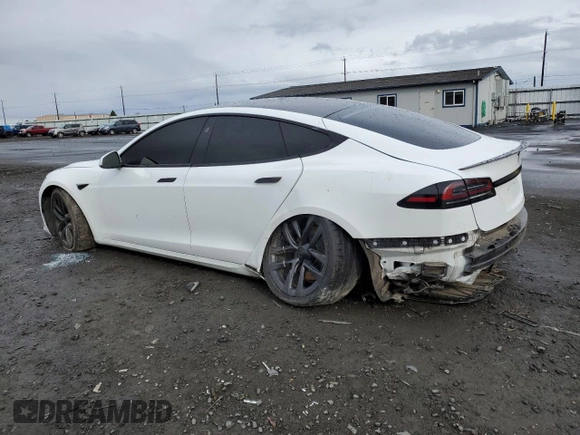 2022 Tesla Model S Plaid with VIN 5YJSA1E62NF490541, listed as a Copart auction lot 51149205 with Not provided miles and Salvage title. Bid and sale history available at DreamBid. Image 2.