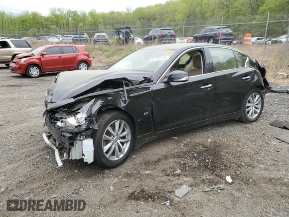 2015 Infiniti Q50 Premium with VIN JN1BV7AR1FM393334, listed as a Copart auction lot 53774125 with Not provided miles and Salvage title. Bid and sale history available at DreamBid. Image 1.