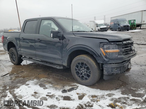 2024 Ford F-150 XLT with VIN 1FTEW3LP7RKD17872, listed as a Copart auction lot 43784075 with 28,241 mi miles and Salvage Title. Bid and sale history available at carsss.com. Image 4.