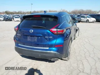2021 Nissan Murano SV with VIN 5N1AZ2BS9MC126295, listed as a IAAI auction lot 41992143 with 33,385 mi miles and . Bid and sale history available at DreamBid. Image 4.