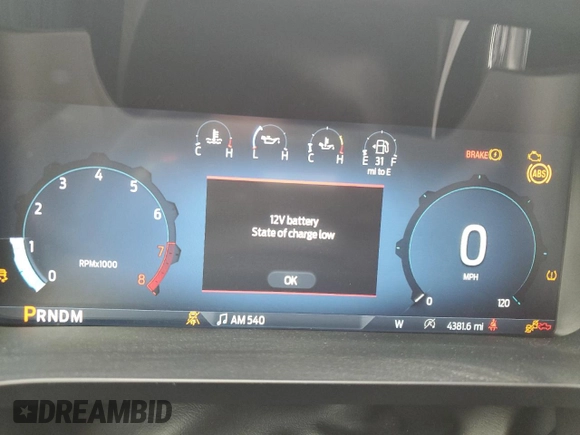 2024 Ford F-150 with VIN 1FTFX2L53RKD08080, listed as a Copart auction lot 43693095 with 4,381 mi miles and Salvage title. Bid and sale history available at DreamBid. Image 9.
