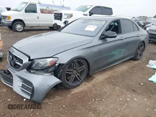 2018 Mercedes-Benz E-Class AMG E 43 with VIN WDDZF6EB4JA384109, listed as a IAAI auction lot 41417087 with 64,983 mi miles. Bid and sale history available at carsss.com. Image 2.