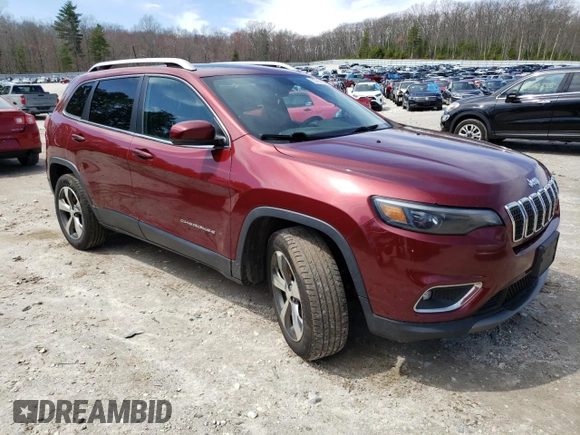 2019 Jeep Cherokee Limited with VIN 1C4PJMDX9KD231050, listed as a Copart auction lot 52769005 with 180,645 mi miles and Salvage Title. Bid and sale history available at carsss.com. Image 4.